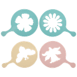 Fackelmann Zenker 4 cupcake stencils "nature", Candy 4 pcs 
