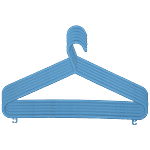 Laplast Cloth Hangers - Plastic, Blue, High Quality, Sturdy 10 pcs 