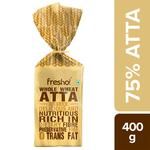 Fresho Whole Wheat Bread 75% Atta - Preservative Free 400 g 