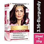 L'Oreal Paris Excellence Creme Triple Care Hair Colour With French Rose Oil 25 ml + 25 g 3.16 Burgundy