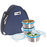 Steel Lock Stainless Steel Lunch Box With Insulated Bag - HL-1231 3 pcs