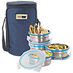 Steel Lock Stainless Steel Lunch Box With Insulated Bag - HL-1331 3 pcs