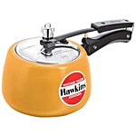 Hawkins Ceramic Coated Contura Pressure Cooker - Mustard Yellow, CMY30 3 L