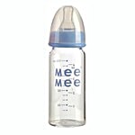 Mee Mee Premium Glass Feeding Bottle - Blue 120 ml 