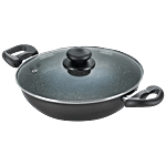 Prestige Omega Deluxe Granite Non-Stick Kadai with Lid (36310) 240 mm (Glass Lid)