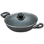 Prestige Omega Deluxe Granite Non-Stick Kadai with Lid (36311) 260 mm (Glass Lid)