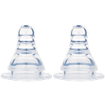 Pigeon Baby Flexible Peristaltic Nipple - 9+ Months, L Round Hole, Slim Neck 2 pcs 