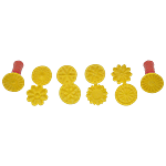DS Peda/ Sweet Stamping - 10 Design, Big, Assorted Colour 10 pcs