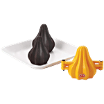 DS Ganapati Modak Plastic Mould - 4-Size, Assorted Colour 4 pcs