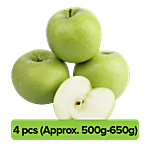 Fresho Apple - Green, Premium 4 pcs Approx(500g-650g)