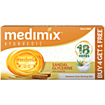 Medimix Ayurvedic Ayurvedic Sandal Bathing Soap, With Eladi Oil for Glowing Skin Everyday 125 g Buy 4 Get 1 Free