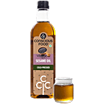 Conscious Food Sesame Oil - Cold Pressed, Organic 500 ml