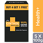 Cinthol Health Soap Intense Deo Fragrance 100 g (Buy 4 Get 1 Free)