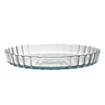 LaOpala Borosilicate Tempered Glass Cook n Serve Pie Dish - Flute Design 1 pc