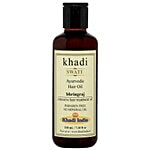 Swati Khadi Ayurvedic Hair Oil with Bhringraj - Intensive Hair Treatment, Paraben Free, No Mineral Oil 210 ml 