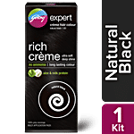 Godrej Expert Rich Creme Hair Colour - Shade 1 Natural Black, Multi Application Pack 62 g + 50 ml Carton