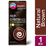 Godrej Expert Rich Creme Hair Colour - Shade 4 Natural Brown, Multi Application Pack 62 g + 50 ml Carton