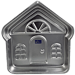 Rolex  Aluminium Cake Mould Pans - House, Assorted Colour 1 pc