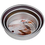 Rolex  Aluminium Cake Mould - Round, Assorted Colour 3 pcs