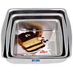 Rolex  Aluminium Cake Mould - Square, Assorted Colour 3 pcs
