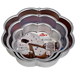 Rolex  Aluminium Cake Mould - Flower-8, Assorted Colour 3 pcs