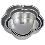 Rolex  Aluminium Cake Mould - Flower-5, Assorted Colour 3 pcs