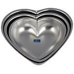 Rolex  Aluminium Cake Mould - Heart, Assorted Colour 3 pcs