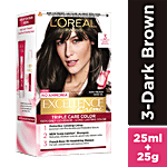 L'Oreal Paris Excellence Creme Triple Care Hair Colour With French Rose Oil 25 ml + 25 g 3 Dark Brown