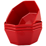 Iveo  100% Melamine Snack Bowl Set - Red 300 ml (Set of 4)