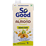So Good Plant-Based Almond Beverage - Unsweetened, No Added Sugar 1 L