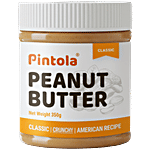 Pintola Peanut Butter - Crunchy, Classic, American Recipe, With 26g Protein 350 g