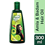 Nihar Shanti Amla & Badam Hair Oil - For Black, Silky & Stronger Hair 300 ml 
