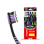 Colgate ZigZag Charcoal Toothbrush - Medium, For Adults 4 pcs