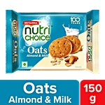 Britannia NutriChoice Oats Cookies - Milk Almond 150 g 