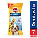 Pedigree Dentastix Dog Treat Oral Care For Adult Medium Breed (10-25 kg), 7 Sticks 180 g (Weekly Pack)