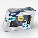 Gillette Mach3 Gift Pack - Razor + 2S Cartridge + Gel 4 pcs Get Travel Bag Free