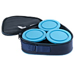 NanoNine Steel Lunch/Tiffin Box Set With Bag - Mid Day Meal 350 ml Set of 3