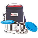 NanoNine Steel Lunch/Tiffin Box Set With Bag - Tiffany 2 pcs (260 ml + 160 ml)