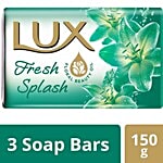 Lux Splash water lily and mint Moisturizing Bathing Soap Bar (Pack of 3) 150 g 