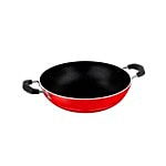 Nirlon Hard Anodised Kadhai - Non Stick Coated, 24 cm, 2.6 mm, With Handle 2 L