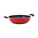 Nirlon Non-Stick Deep Kadai - 23.5 cm, 1.7 Ltr, Red 1 pc