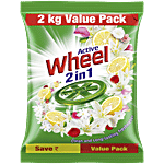 Wheel  Active Detergent Powder - Green-2 in 1 Lemon & Jasmine 2 kg 