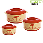 Cello Chef Casserole For Roti/Chapati Gift Set - Belge 3 pcs (500 ml + 850 ml + 1500 ml)