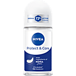 Nivea Women Deodorant Roll On - Protect & Care, Non-Irritating & 48h Protection 50 ml