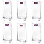 Lyra Water/Juice Glass - Diamond Long 385 ml (Pack of 6)