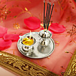 Shubhkart Mini Agarbatti Diya Thali 1 pc