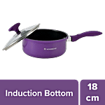 Wonderchef Elite Induction Base - Sauce Pan with Lid, Purple 18 cm