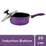 Wonderchef Elite Induction Base - Casserole with Lid, Purple 20 cm