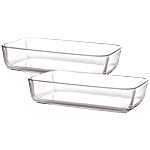 Cello Dahlia Rectangle Glass Borosilicate Baking Bowl Set 700 ml (Set of 2)