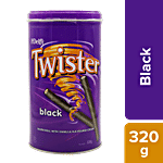 Twister Flavoured Cream Wafer Roll - Black 320 g